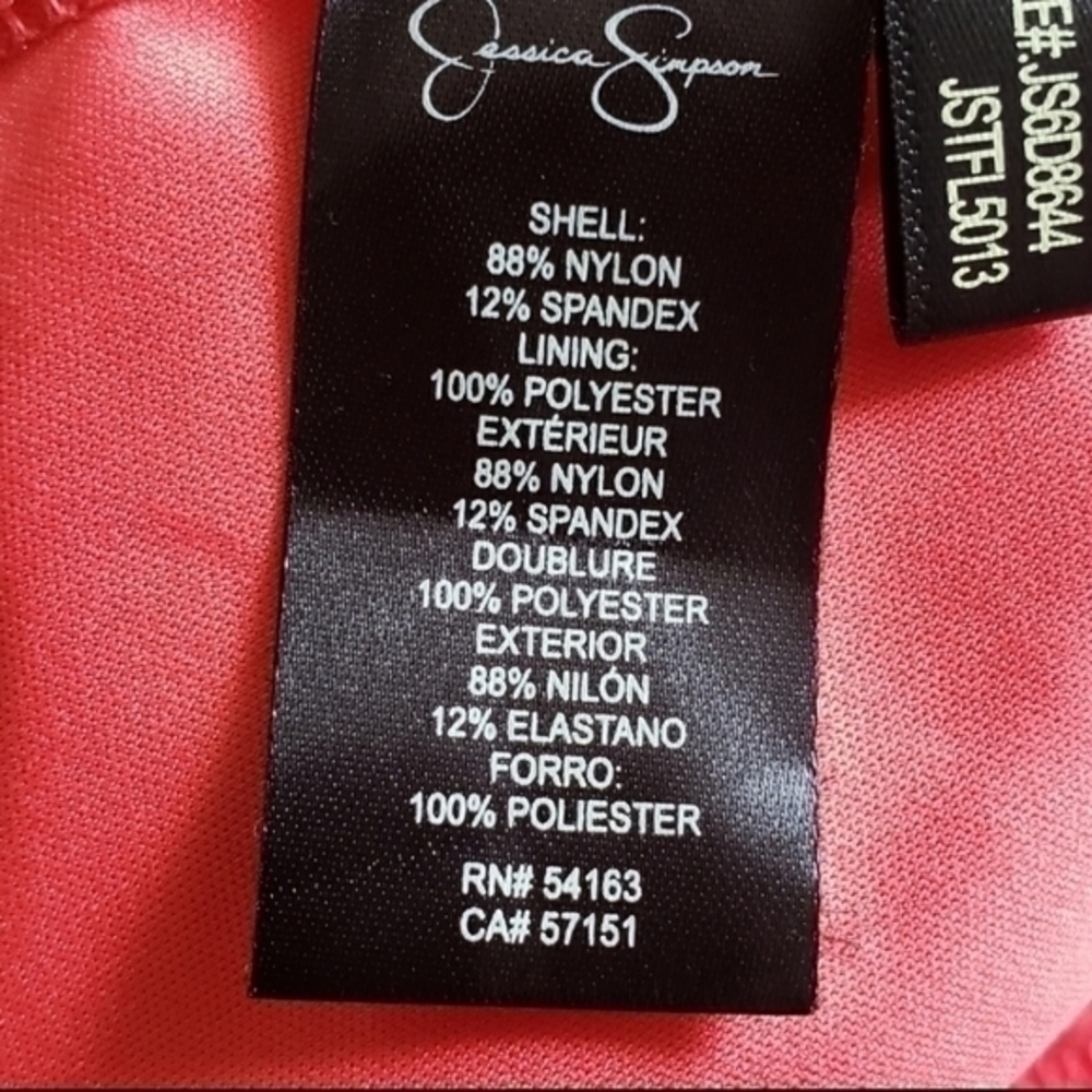 Jessica Simpson Coral Scoop Lace Mini Cocktail Dress Size 10 - Picture 10 of 11